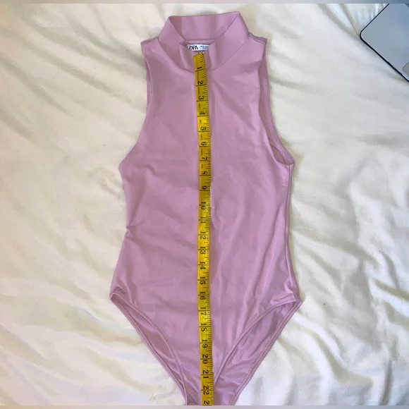 ZARA • pink zip-up bodysuit - Picture 6 of 6